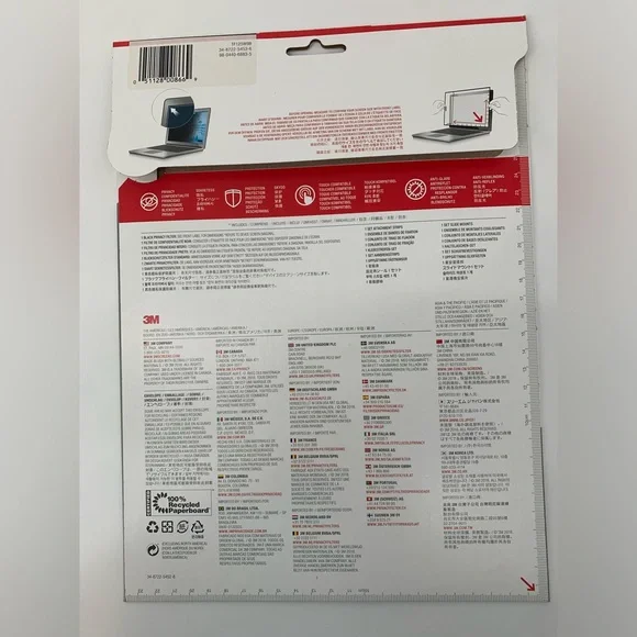 3M 12.5” Black Privacy Filter For Laptop Screen - Picture 3 of 3
